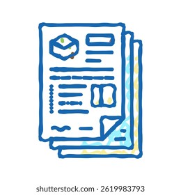 registry land doodle icon sketch vector. registry land sign. isolated symbol illustration