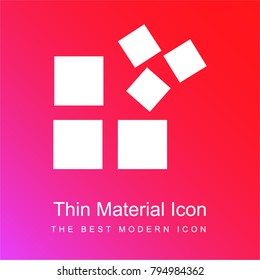 Registry red and pink gradient material white icon minimal design