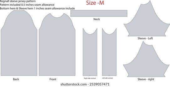 Regnall sleeve jersey printable pattern temple 