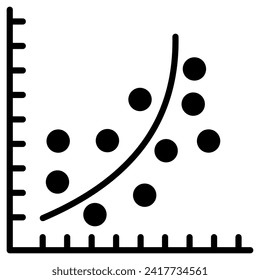 Regression Analysis icon line vector illustration