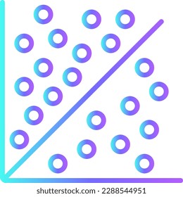 Regression Data management icon with blue duotone style. data, analysis, analytics, science, diagram, planning, strategy. Vector illustration