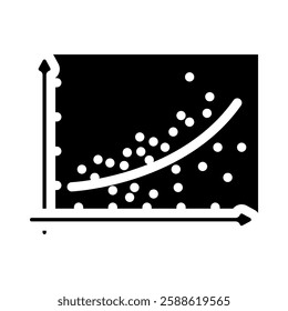 regression graph machine learning glyph icon vector. regression graph machine learning sign. isolated symbol illustration