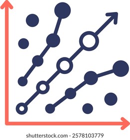 Regression Icon Element For Design