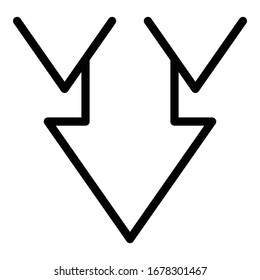 Regression icon. Outline regression vector icon for web design isolated on white background