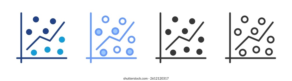 Regression icon set multiple style collection