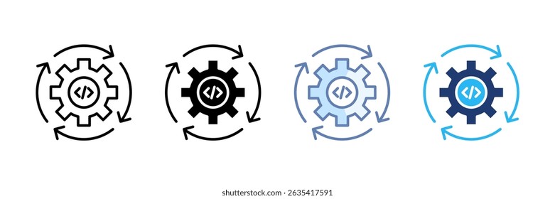 Regression Testing Icon Set Multiple Style Collection