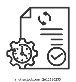Regression Testing Icon Vector Illustration Outline