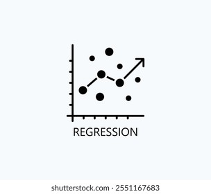 Regression Vector, Icon Or Logo Sign Symbol Illustration