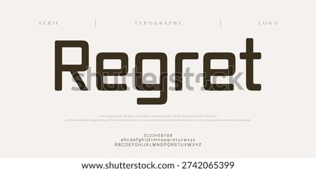 Regret, Creative digital sport Modern Future Alphabet Font. Typography urban style fonts for technology, digital, movie logo design regular and italic. vector illustration
