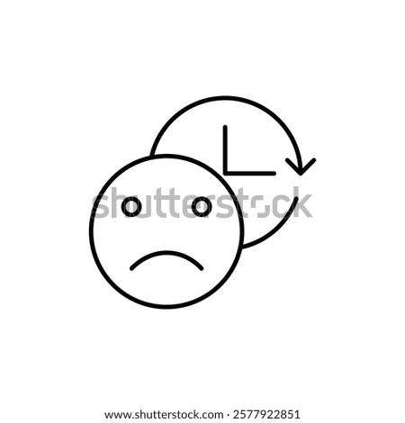 Regret expression icon Flat illustration sign