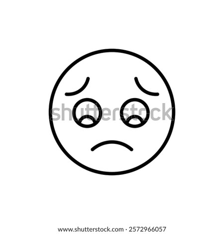 Regret expression icon simple vector symbol