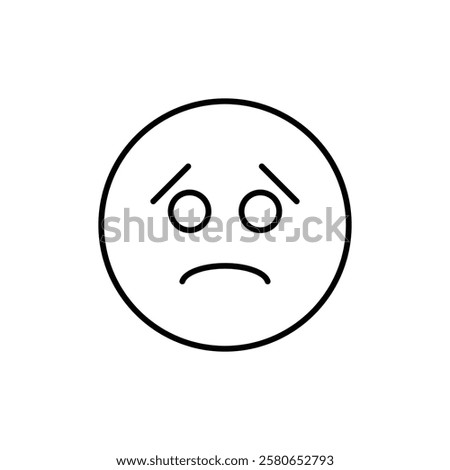Regret expression icon Vector logo set flat