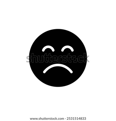 Regret expression icon web design in vector