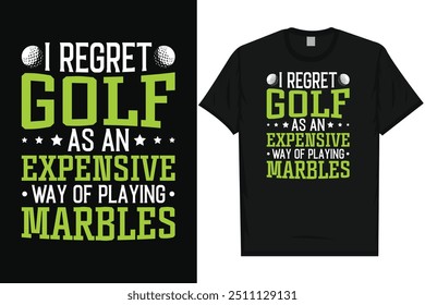 Ich bereue Golf spielen Golf Liebhaber Golfer Golf Typografie, Grafik T-Shirt-Design