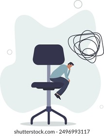 Bedauern über Geschäftsfehler, Frustration oder depressiv, Dummheit oder töricht verlieren alles Geld, gestresst und Angst auf Ausfall concept.flat design.illustration mit Menschen.