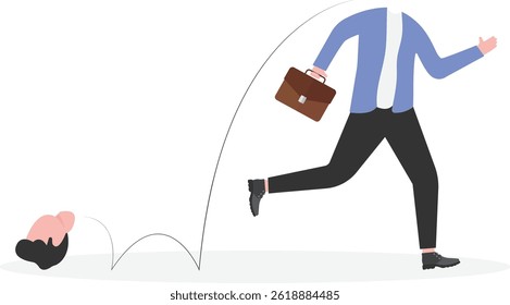 Regret on business mistake, frustration or depressed, stupidity or foolish losing all money, stressed and anxiety on failure concept

