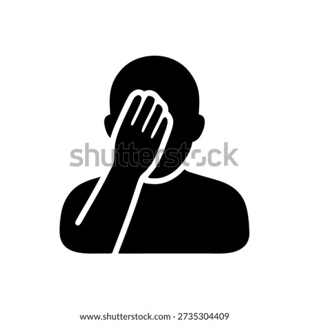 Regret and Shame Icon Isolated On White Background 