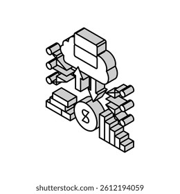regtech electronic equipment isometric icon vector. regtech electronic equipment sign. isolated symbol illustration