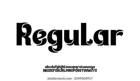 Fontes regulares e abstratas do alfabeto digital moderno. Tecnologia de tipografia dança eletrônica música futura fonte criativa. ilustração vetorial
