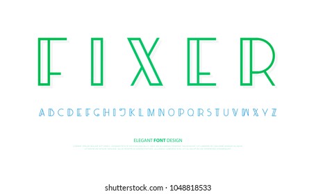regular alphabet letters. vector font type design. modern lettering symbols. cool, display typesetting. thin line typeface template