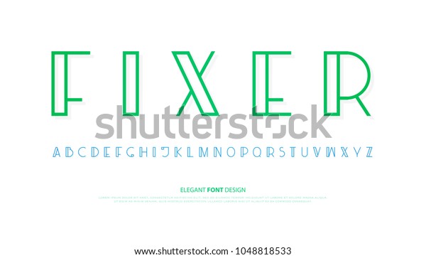 Regular Alphabet Letters Vector Font Type: Stock-Vektorgrafik ...