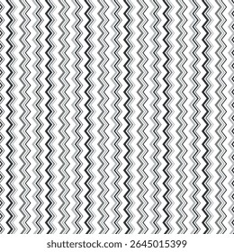 Motif régulier de chevron en zigzag noir et blanc, arrière-plan géométrique abstrait à texture harmonieuse en zigzag