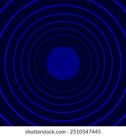 Patrón de línea circular azul regular. Ilustración de ondas de sonido, señales, redes. Ilustración vectorial