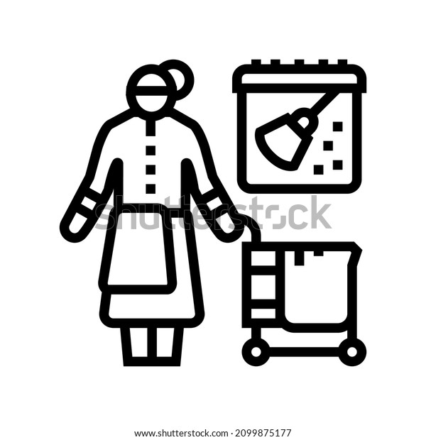 regular cleaning line icon\
vector. regular cleaning sign. isolated contour symbol black\
illustration