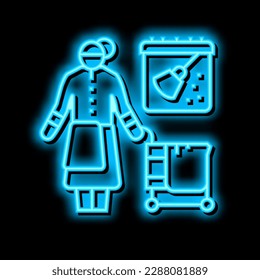 regular cleaning neon light sign vector. regular cleaning illustration