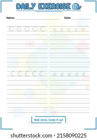 Regular and Cursive alphabet Tracing Practice and Handwriting Exercise for Primary school Kids