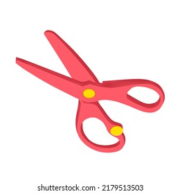 Regular cutting scissor 3d rendering 3d icon 3d illustration isolated.