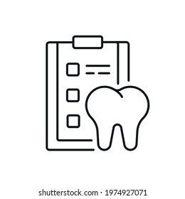 Regular dental check-ups linear icon. Teeth. Services and therapy. Thin line customizable illustration. Vector isolated outline drawing. Editable stroke