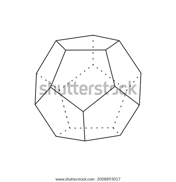 Regular Dodecahedron Shape Geometry Stock Vector (Royalty Free ...