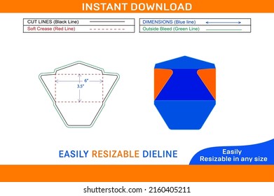  Regular Envelope 3.5x6 inch dieline template