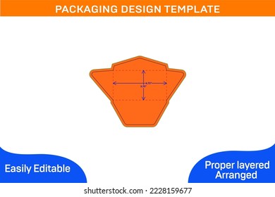 Regular Envelope design 3.75x6.75 inch dieline template and 3D envelope