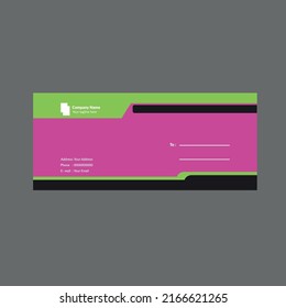 Regular envelope design with flat style