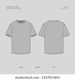 REGULAR FIT TEE SHIRT VECTOR