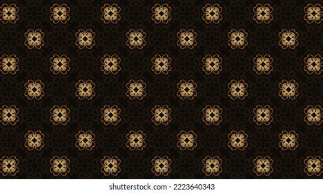 regular floral batik pattern, vector design