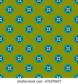 Regular floral seamless pattern. 