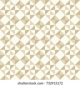 Regular geometric pattern inspired by traditional patchwork duvet quilting. Only 3 colors - easy to recolor. Seamless vector background. Pastel retro colors.