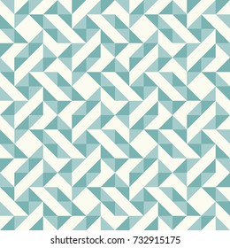 Regular geometric pattern inspired by traditional patchwork duvet quilting. Only 3 colors - easy to recolor. Seamless vector background. Pastel retro colors.