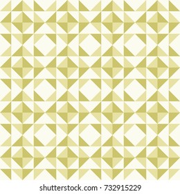 Regular geometric pattern inspired by traditional patchwork duvet quilting. Only 3 colors - easy to recolor. Seamless vector background. Pastel retro colors.