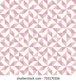 Regular geometric pattern inspired by traditional patchwork duvet quilting. Only 3 colors - easy to recolor. Seamless vector background. Pastel retro colors.