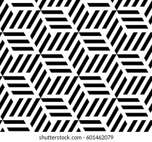 Regular geometric. Seamless modern Pattern. Hexagon and cube shape