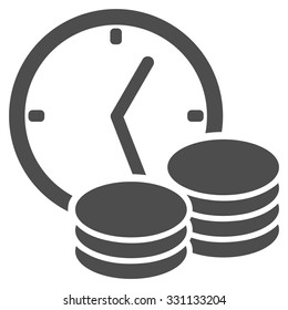 Regular Income vector icon. Style is flat gray symbol, rounded angles, white background.