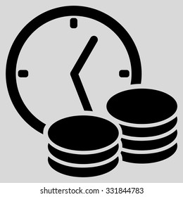 Regular Income vector icon. Style is flat black symbol, rounded angles, light gray background.