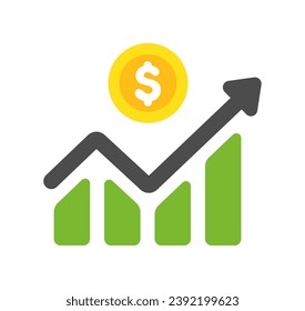 Regular investment (long term investment,) vector icon illustration