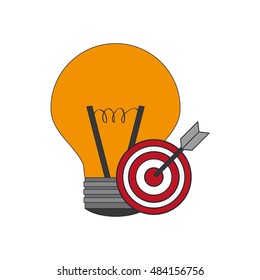 regular lightbulb and bullseye  icon