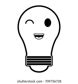 regular lightbulb kawaii style icon image 