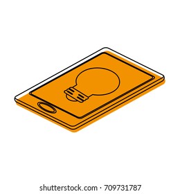 regular lightbulb on cellphone screen icon image 